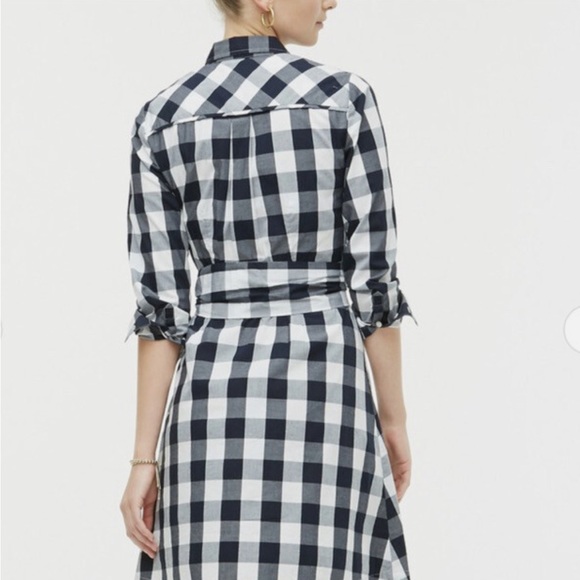 Like New J Crew Factory Gingham Poplin Dress - Picture 4 of 5